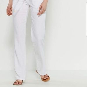 Tall White Linen Pants Medium